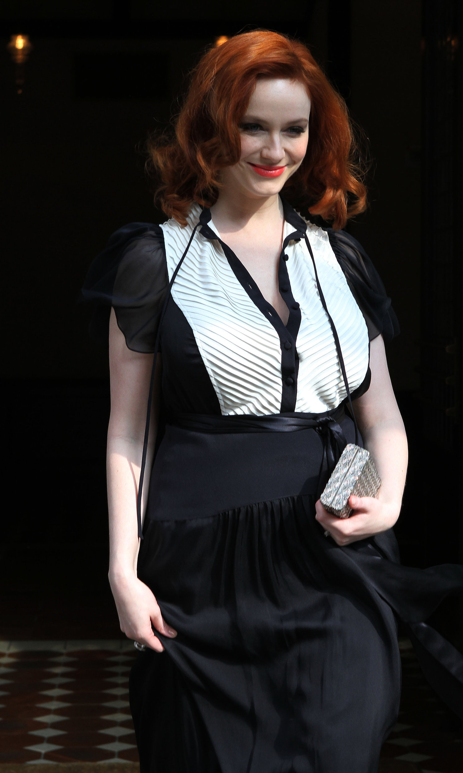 Christina Hendricks outside her hotel in New York City on March 22, 2012