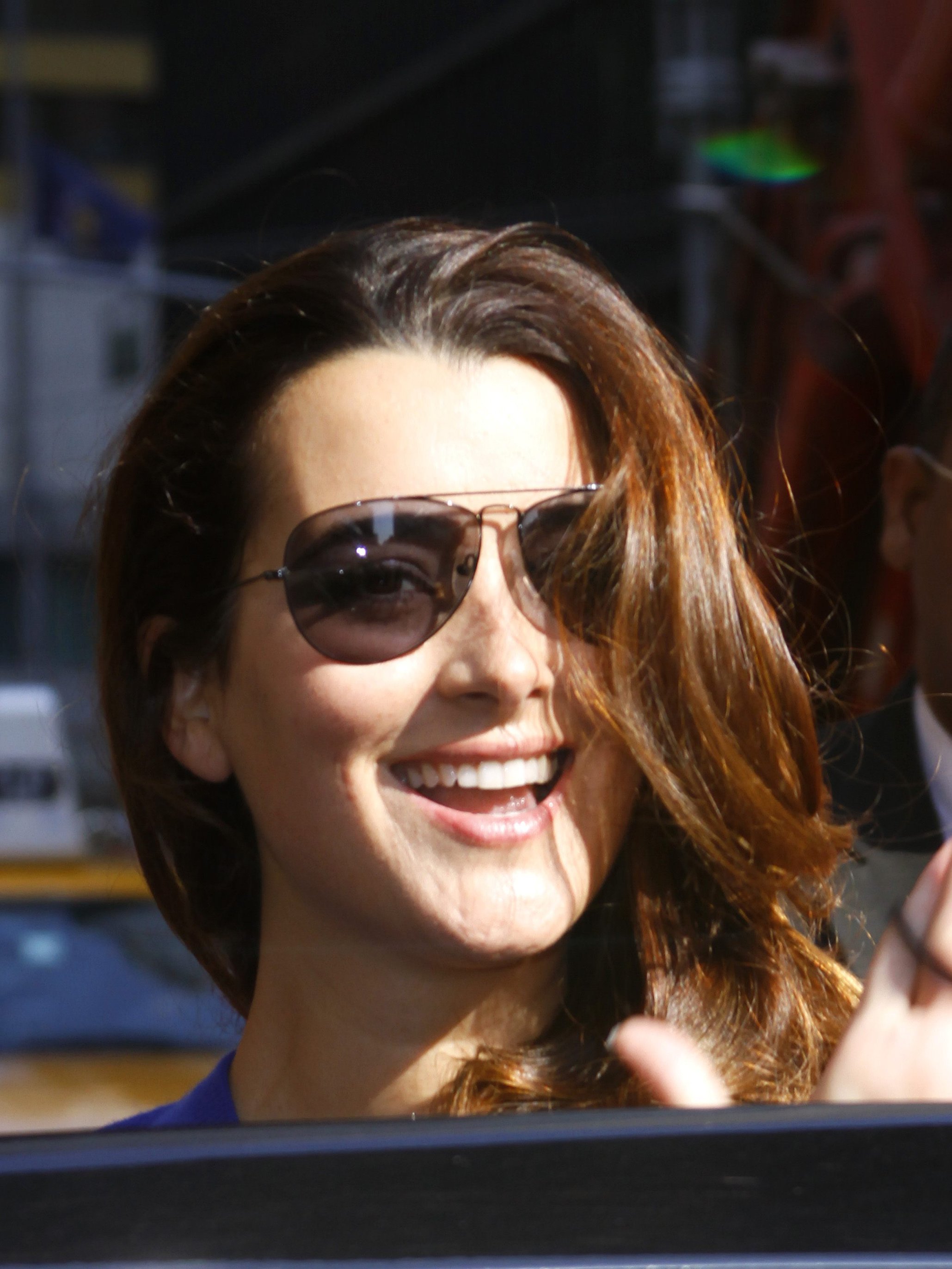 Cote De Pablo outside the Ed Sullivan Theater for Letterman on April 25, 2011 