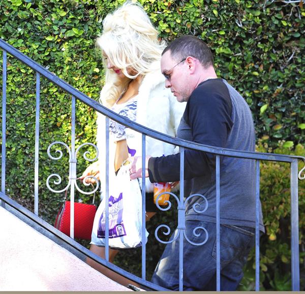 Courtney Stodden and husband arrive home in Hollywood Hills January 2, 2013 