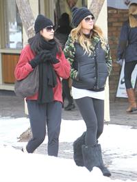 Daisy Fuentes Christmas shopping in Aspen 12/24/12 