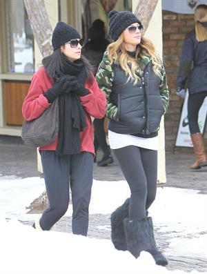 Daisy Fuentes Christmas shopping in Aspen 12/24/12 