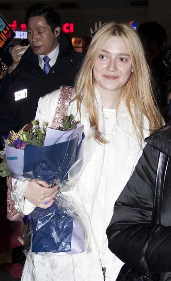 Dakota Fanning Incheon international airport in South Korea 1/5/13 