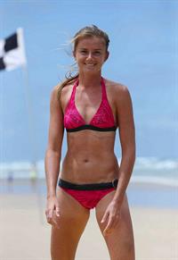 Daniela Hantuchova bikini beach surfing candids in Brisbane, Australia, December 26, 2012 