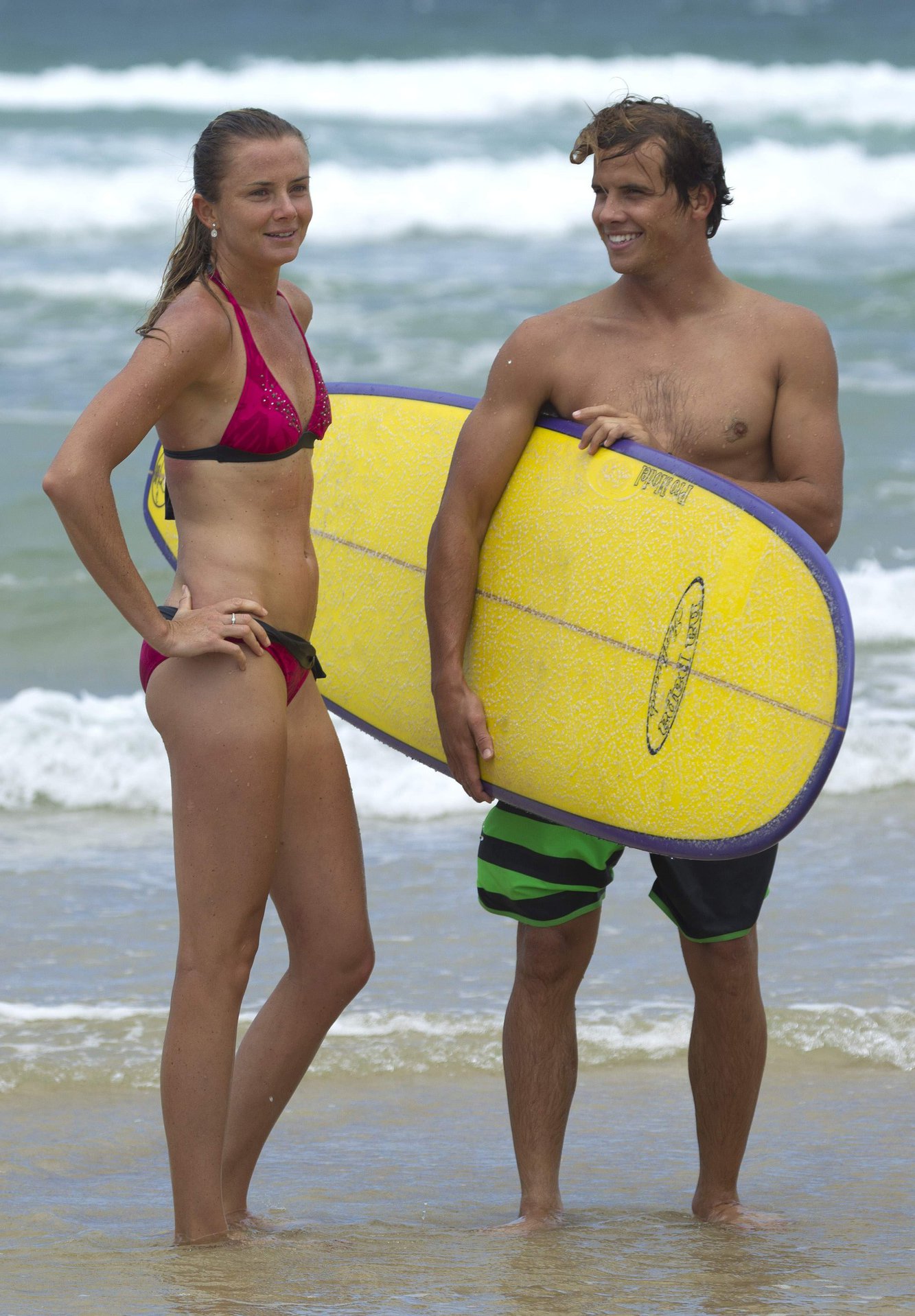 Daniela Hantuchova Bikini Pictures Daniela Hantuchova bikini beach surfing candids in Brisbane, Australia, December 26, 2012