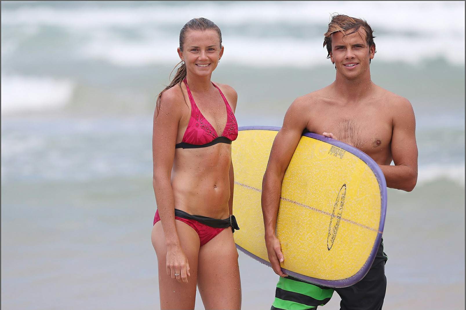 Daniela Hantuchova Bikini Pictures Daniela Hantuchova bikini beach surfing candids in Brisbane, Australia, December 26, 2012