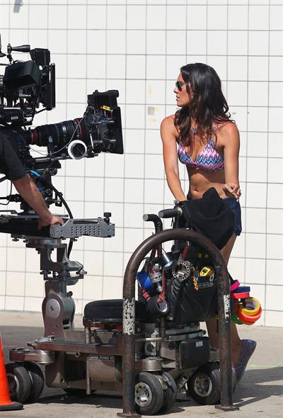Daniela Ruah - on the set of NCIS Los Angeles in Venice Beach Sept 18, 2012