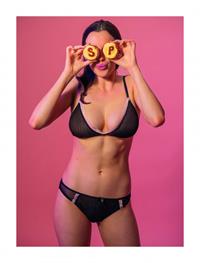 Sarah Stephens in lingerie