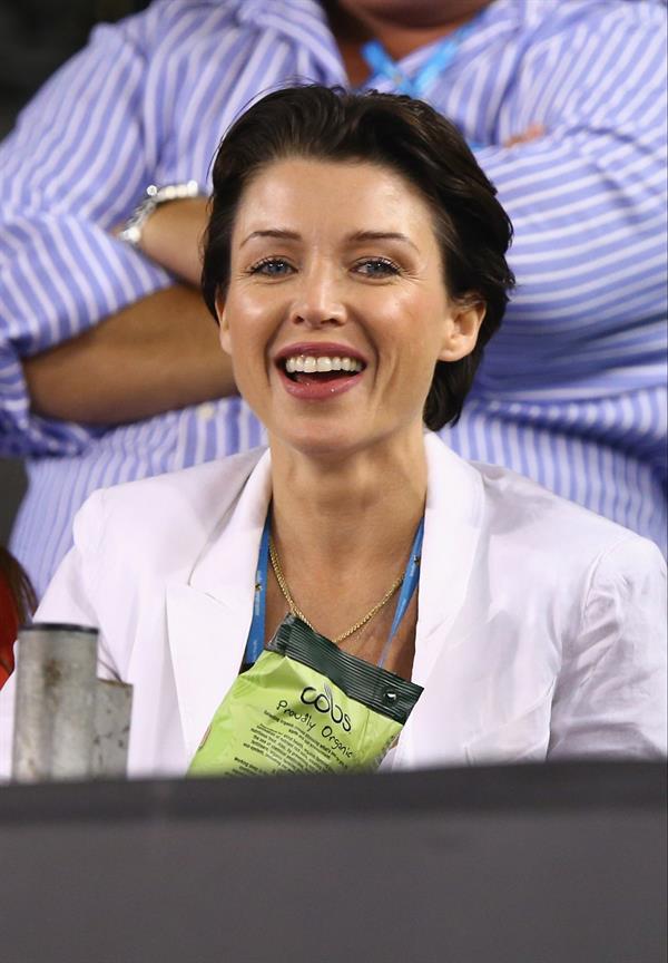 Dannii Minogue During day eight of the Australian Open Melbourne Park on January 21, 2013