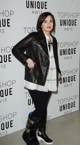 Demi Lovato London Fashion Week 2013 Topshop Unique in London 2/17/13 
