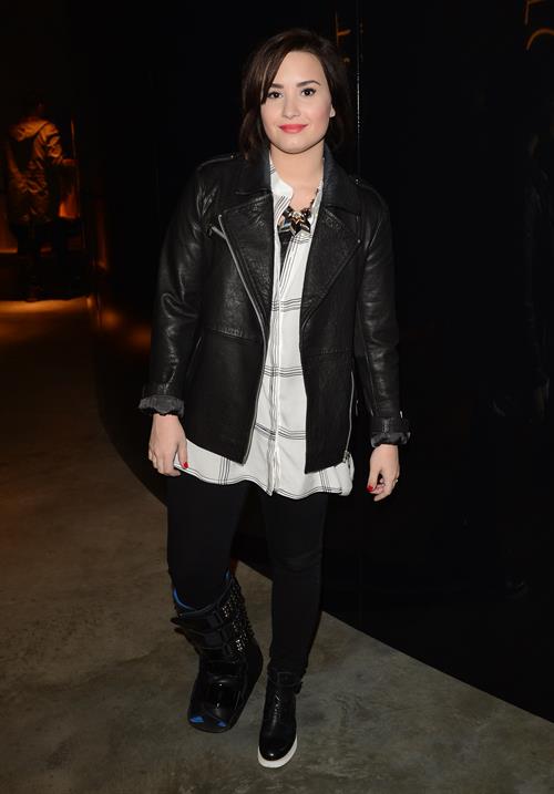 Demi Lovato London Fashion Week 2013 Topshop Unique in London 2/17/13 