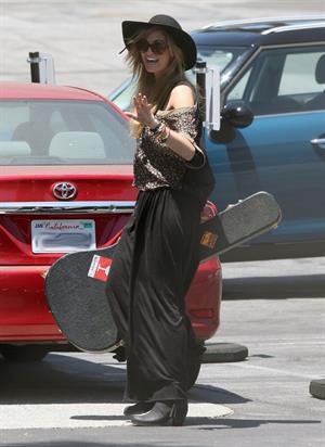 Delta Goodrem - Heads to Capital Records in Hollywood - July 6, 2012 