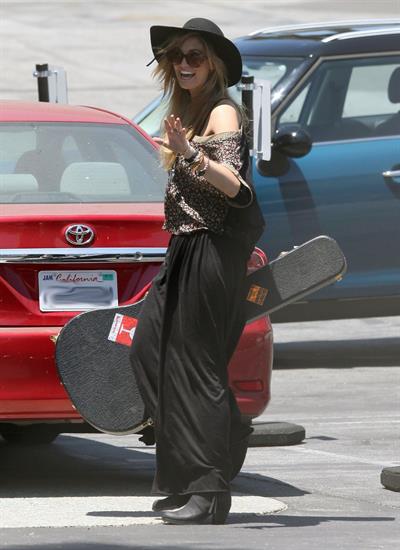 Delta Goodrem - Heads to Capital Records in Hollywood - July 6, 2012 