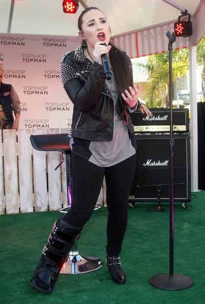 Demi Lovato Topshop Topman LA Grand Opening at The Grove in LA 2/14/13 