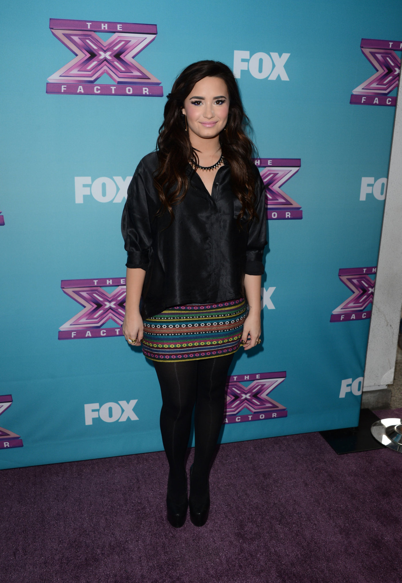 Demi Lovato The X Factor season finale news conference in LA 12/17/12 