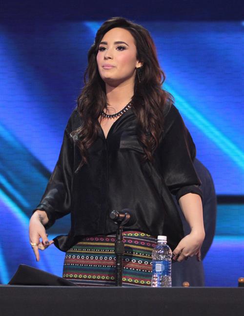 Demi Lovato The X Factor season finale news conference in LA 12/17/12 