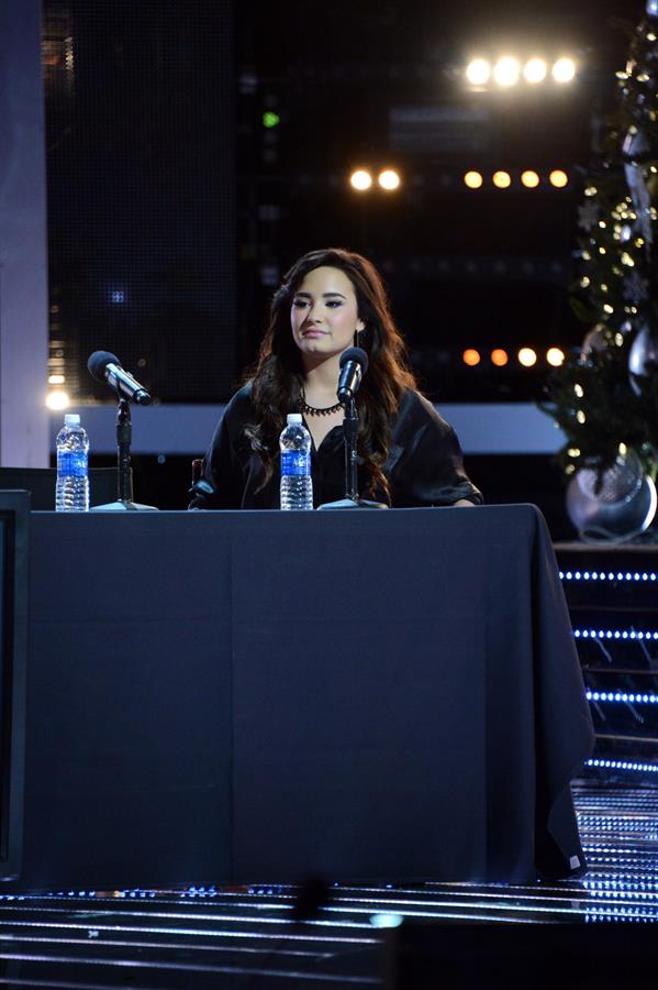 Demi Lovato The X Factor season finale news conference in LA 12/17/12 