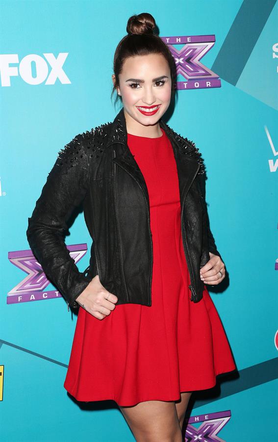 Demi Lovato The Factor finalists party in LA 11/5/12