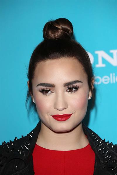 Demi Lovato The Factor finalists party in LA 11/5/12