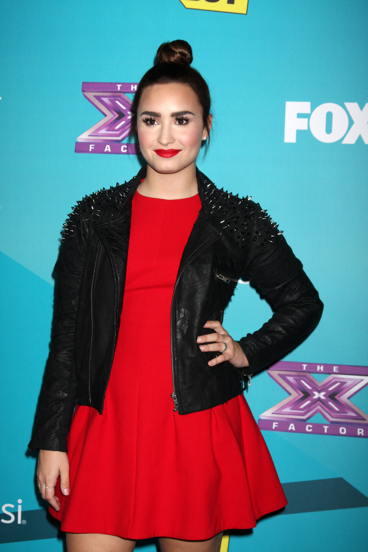 Demi Lovato The Factor finalists party in LA 11/5/12