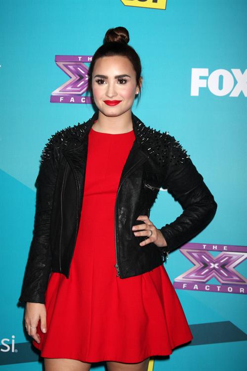 Demi Lovato The Factor finalists party in LA 11/5/12