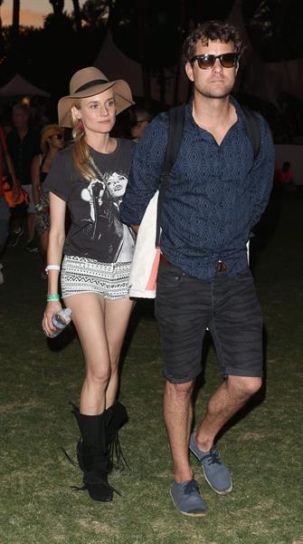 Diane Kruger attends the H&M Loves Music Coachella 2013 kick-off Event at Merv Griffin Estate in La Quinta in April 
