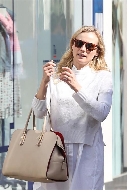 Diane Kruger Out for some shopping at a Westfield Mall in LA on April 3, 2013