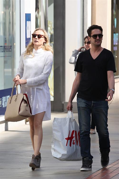 Diane Kruger Out for some shopping at a Westfield Mall in LA on April 3, 2013