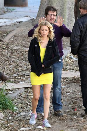 Elizabeth Banks on the set of 'Walk Of Shame' in Los Angeles 1/16/13 