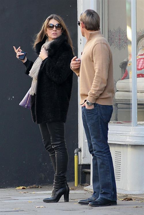 Elizabeth Hurley walking in London - November 14, 2012 