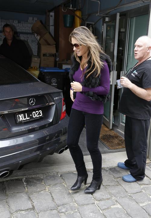 Elizabeth Hurley Visits a dentist in Melbourne - August 21, 2012