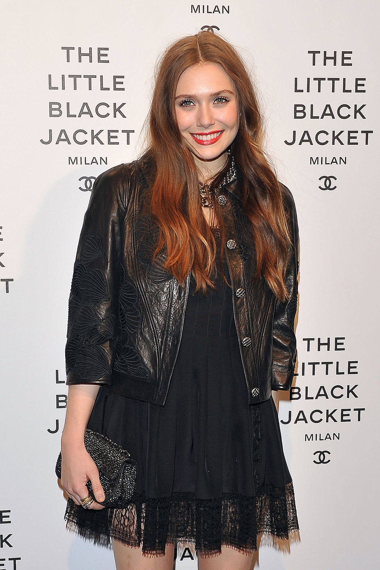 Elizabeth Olsen Pictures Elizabeth Olsen Chanel The Little Black Jacket - Karl Lagerfeld Photo Ehibition Dinner Party Milan, April 4, 2013