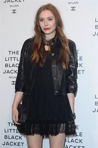 Elizabeth Olsen Chanel The Little Black Jacket - Karl Lagerfeld Photo Ehibition Dinner Party Milan, April 4, 2013 