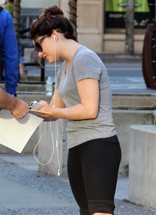 Emilie de Ravin Heads out for a power walk in Vancouver (October 6, 2012) 
