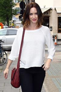 Emily Blunt - Seen leaving BBC Radio One studios, London - June 13, 2012 