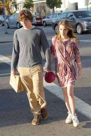 Emma Roberts - Steps out with boyfriend Evan Peters at Third Street in Los Angeles (28.05.2013) 