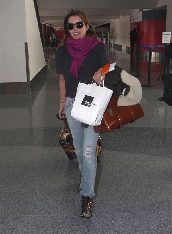 Emma Roberts departing on a flight at LAairport in Los Angeles, California on December 22, 2012 