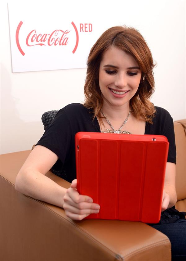 Emma Roberts Coca-Cola & RED event to help deliver an AIDS Free Generation in LA 12/20/12