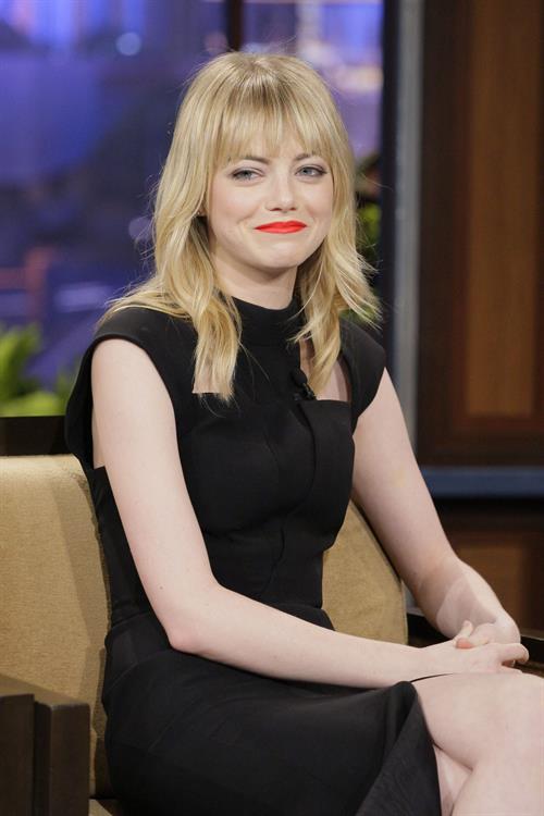 Emma Stone at The Tonight Show with Jay Leno in Burbank 1/8/13 