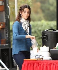 Emmy Rossum on the set of 'You're Not You' in Los Angeles 11/16/12 