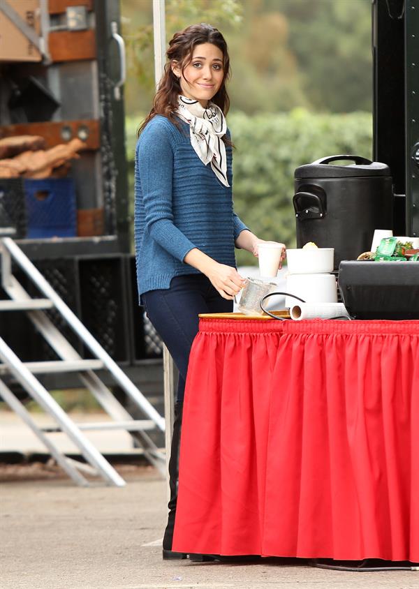 Emmy Rossum on the set of 'You're Not You' in Los Angeles 11/16/12 