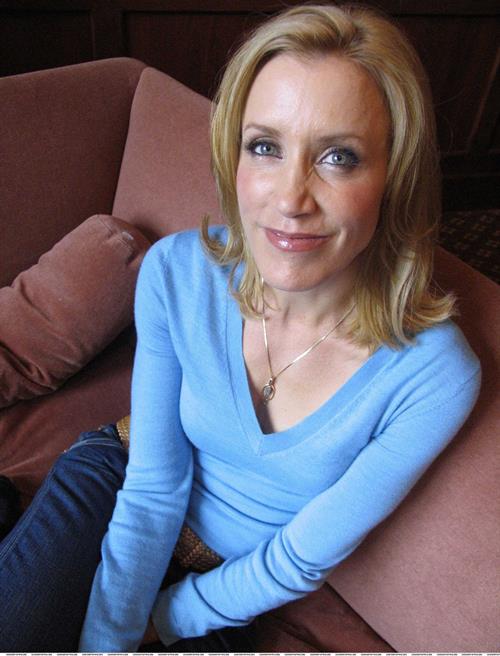 Felicity Huffman Photoshoot in blue shirt