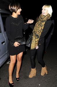 Frankie Sandford Leaving Novikov Restaurant - November 14, 2012 