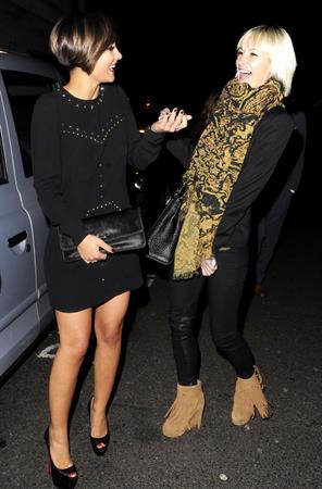 Frankie Sandford Leaving Novikov Restaurant - November 14, 2012 