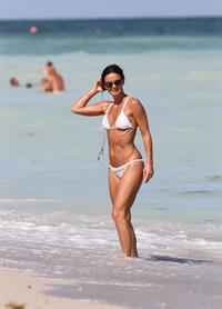 Gabrielle Anwar bikini candids on the beach in Miami 10/5/12 
