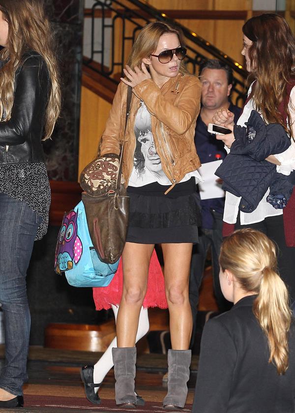 Geri Halliwell leaves The Sheraton On The Park Hotel in Sidney on June 26, 2013