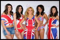 Geri Halliwell Union Jack collection on February 2, 2012