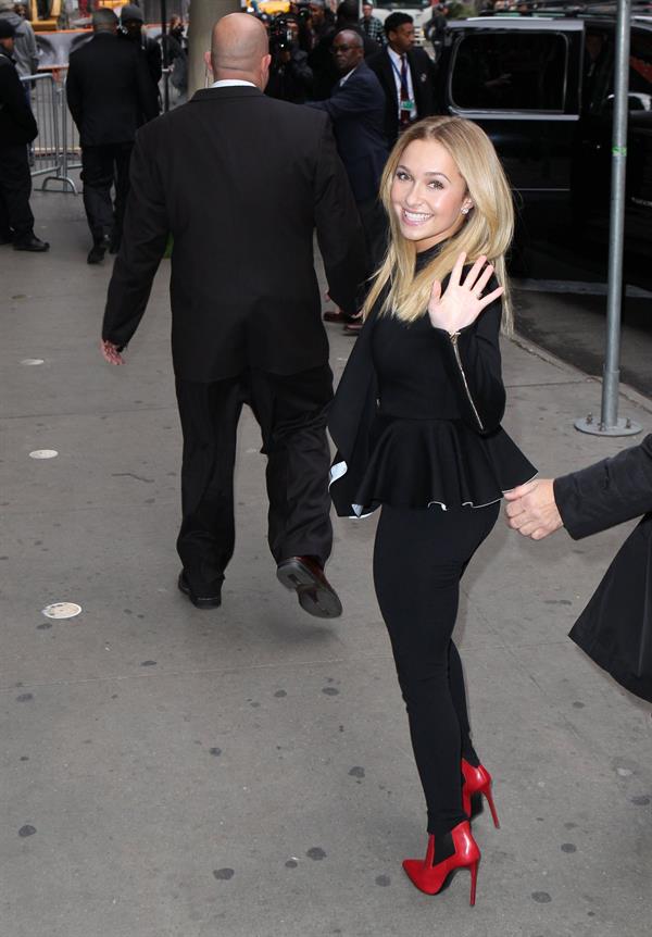 Hayden Panettiere at Good America in New York on October 9, 2013