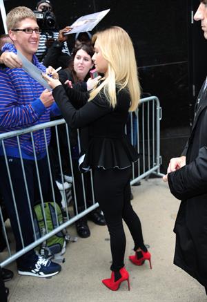Hayden Panettiere at Good America in New York on October 9, 2013