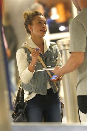 Hayden Panettiere arriving at LAX Airport and signing autographs on May 29, 2013