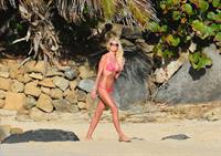 Victoria Silvstedt At the beach on the Caribbean Island of St.Barts (Pink bikini) 04.01.13 